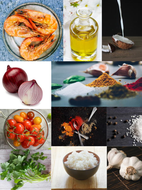 Ingredients-for-King-Prawn-Curry-With-Creamy-Coconut-Milk-recipes King Prawn Curry With Creamy Coconut Milk: A Step-By-Step Journey